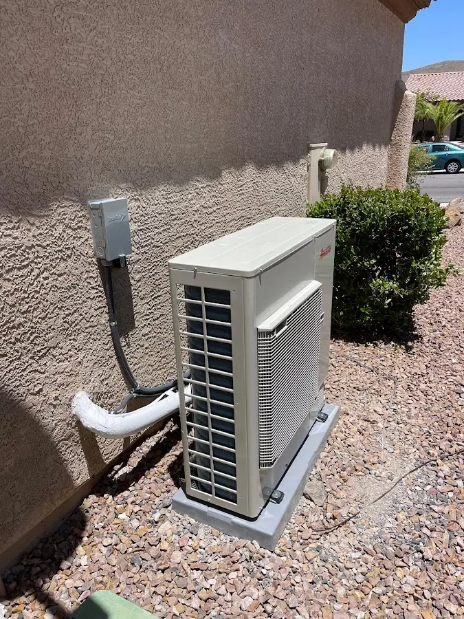 Residential air conditioning condenser unit in Genoa